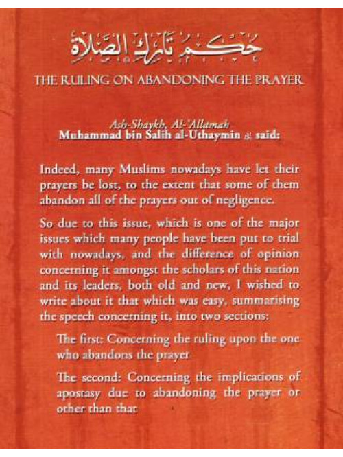 The Ruling on Abandoning the Prayer